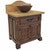 Innkeeper Carved Vanity with Stone Top & Copper Sink