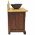 Innkeeper Carved Vanity with Stone Top & Copper Sink