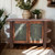 Trapper Wood Buffet with Embossed Leather Panels