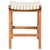 Tupelo Braided Leather Barstool - White