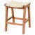 Tupelo Braided Leather Barstool - White