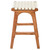 Tupelo Braided Leather Barstool - White