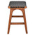 Tupelo Braided Leather Barstool - Black with Brown Finish