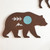 Turquoise Glow Bear Metal Wall Art