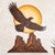 Moonlit Mesa Eagle Wall Art