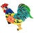 Tin Rooster Napkin Rings - Set of 6