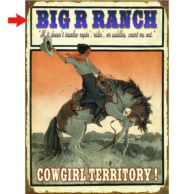 Cowgirls Rule Personalized Sign - 17 x 23