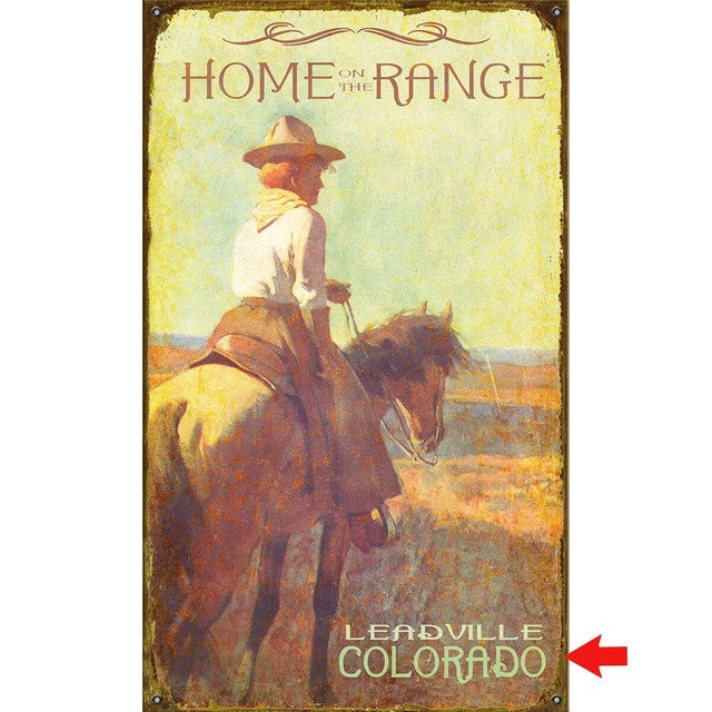 Home on the Range Personalized Sign - 14 x 24