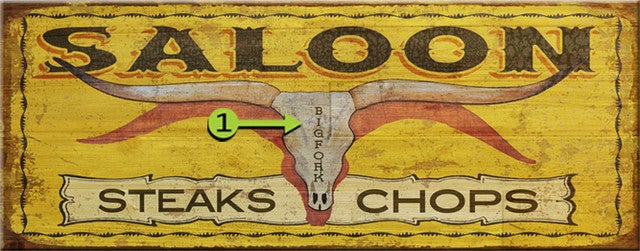 Saloon Personalized Sign - 14 x 36