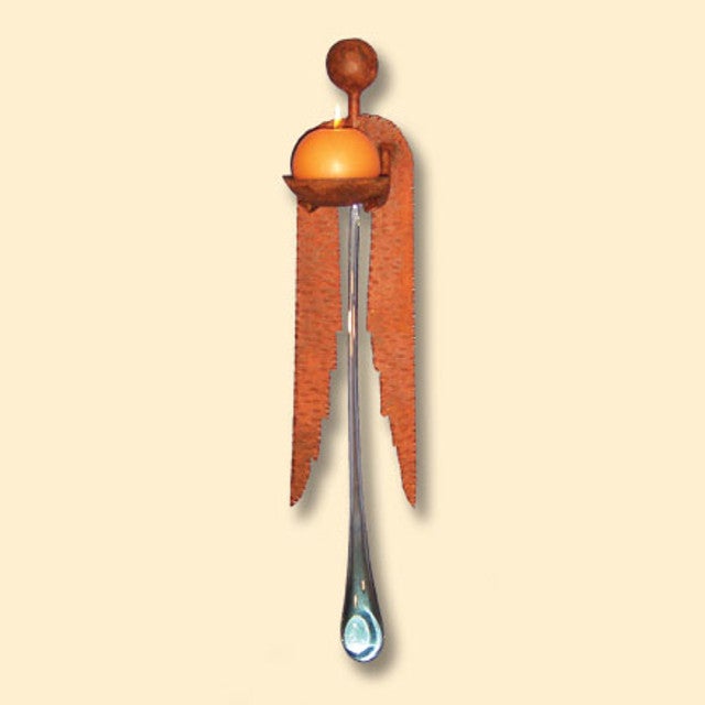 Iron Angel Giant Wall Candle Holder with 20 Inch Tear Drop