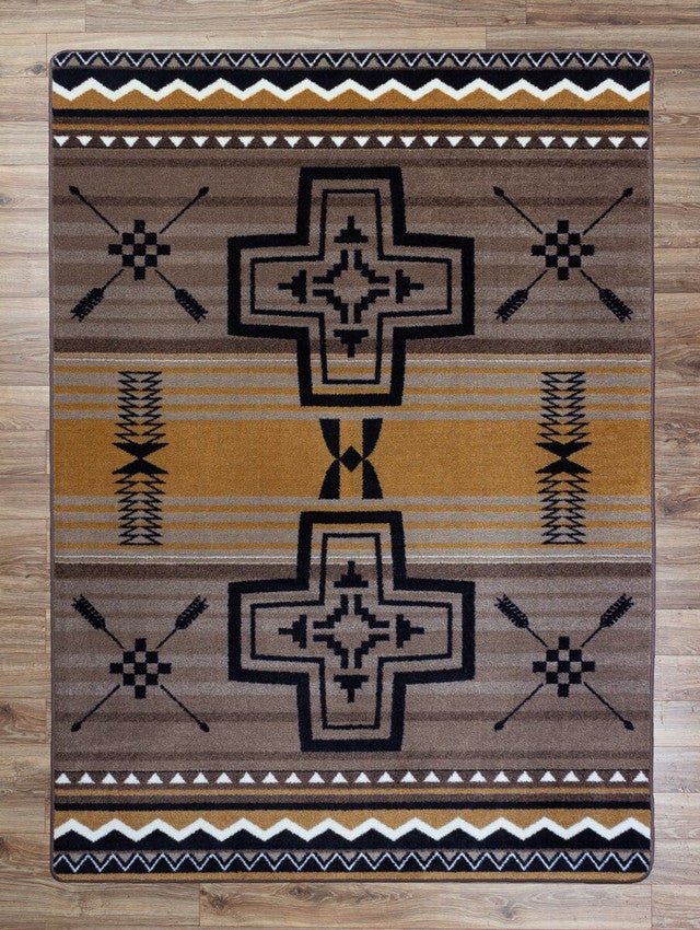 Arrow Path Gold Rug - 3 x 4