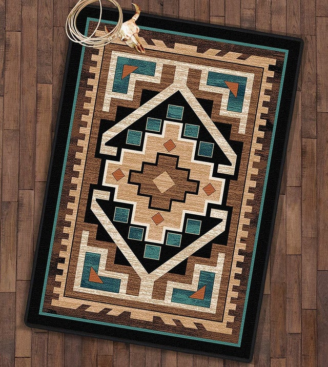 Aztec River Rug - 3 x 4