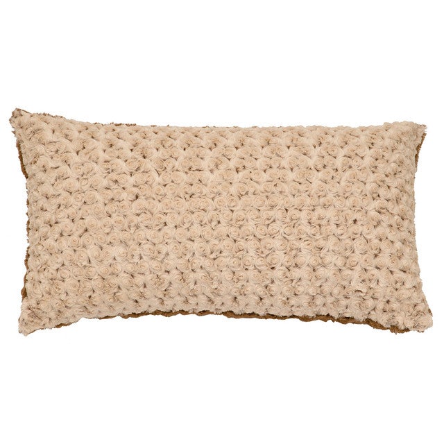 Bella Rosebud Cuddle Fur Rectangle Pillow