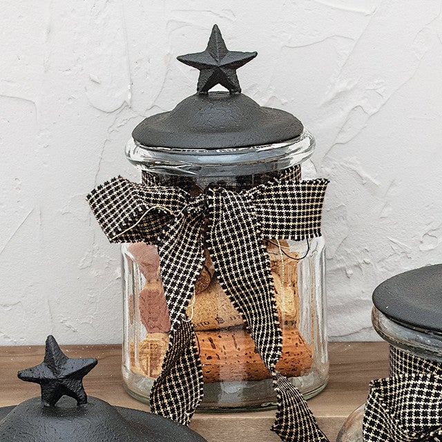 Black Star Lidded Jar - Small