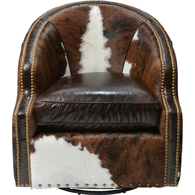 Rodeo Cowhide Swivel Chair