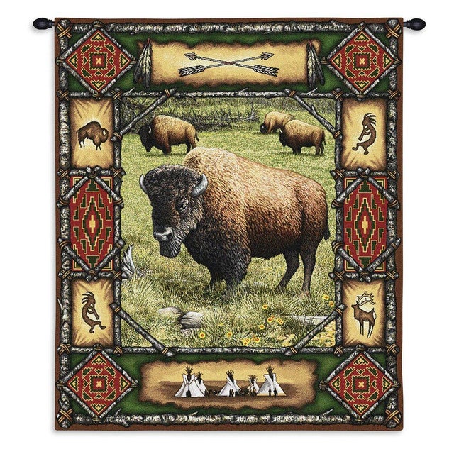 Buffalo Lodge Wall Tapestry