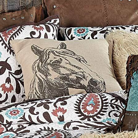 Burlap Horse Pillow