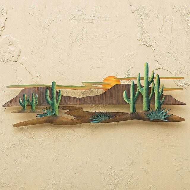 Cactus Landscape 3-D Metal Wall Art