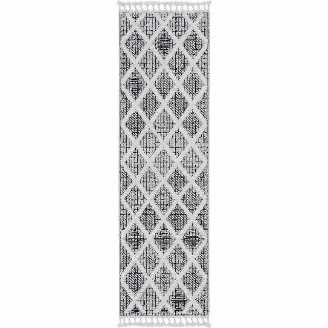 Charcoal Diamonds Rug - 2 x 8