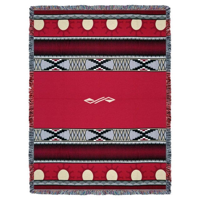 Concho Springs Red Tapestry Throw