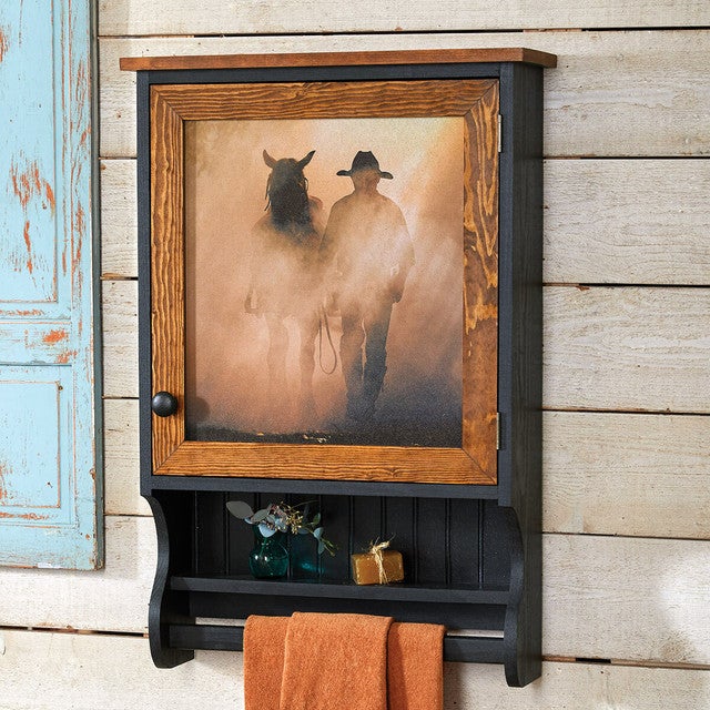 Cowboy Dreams Wood Wall Cabinet