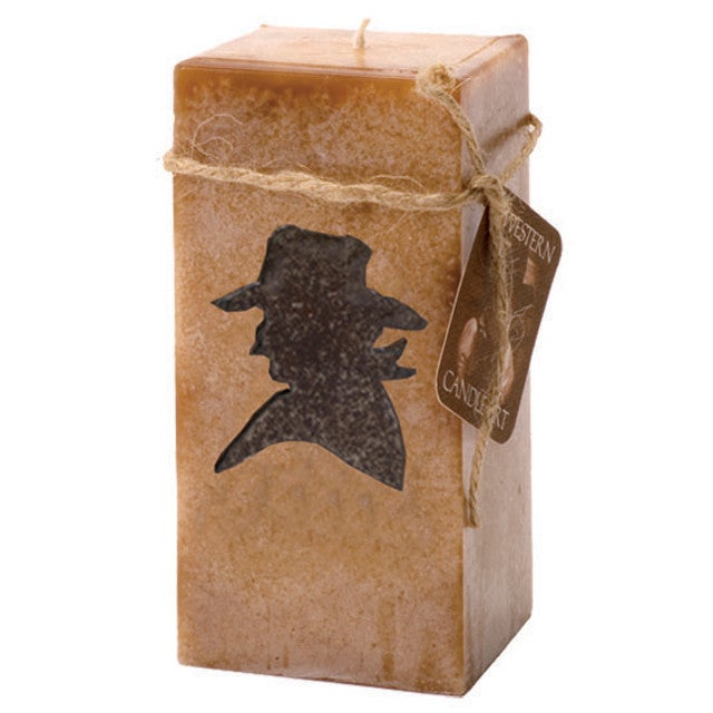 Cowboy Embedded Pillar Candle
