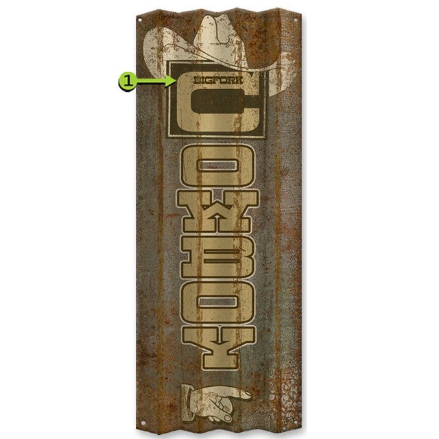 Cowboy Personalized Corrugated Metal Sign