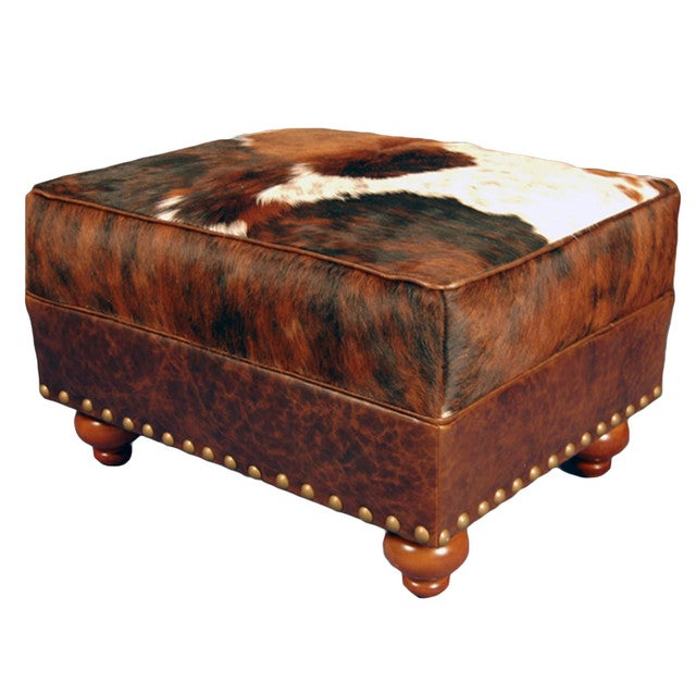 Rosario Cowhide Medium Ottoman