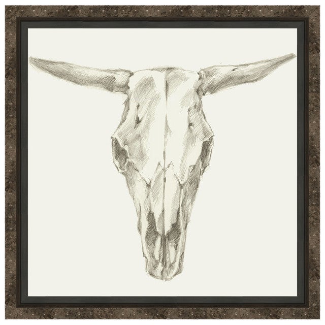 Custom Skull Mount II Framed Canvas