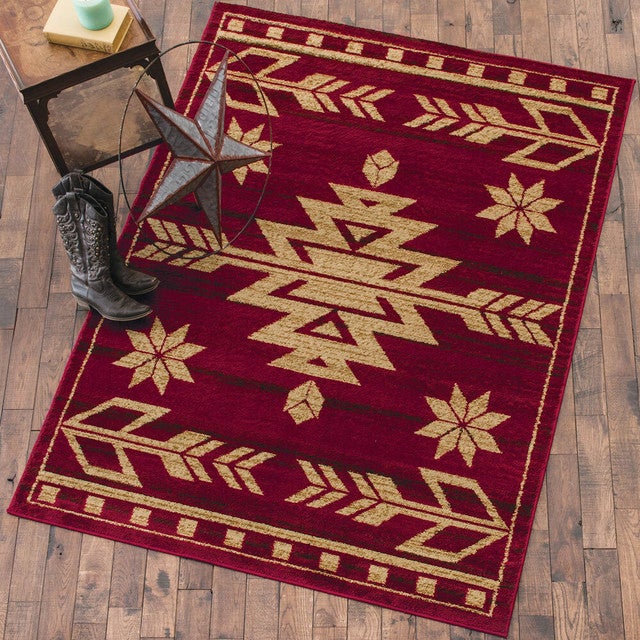 Desert Arrow Red Rug - 8 x 10 | Lone Star Western Decor