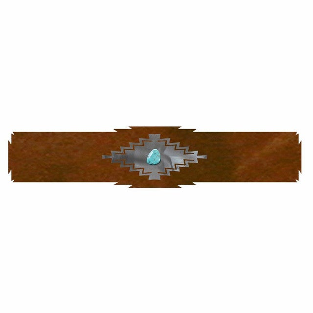 Desert Diamond Rug Rail with Turquoise - 18 Inch