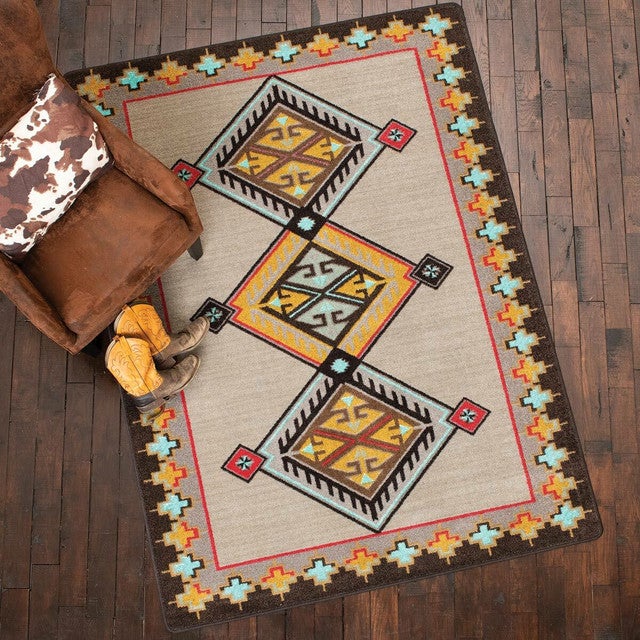 Desert Diamonds Tan Rug - 3 x 4