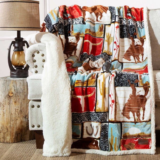 Desert Rodeo Plush Throw