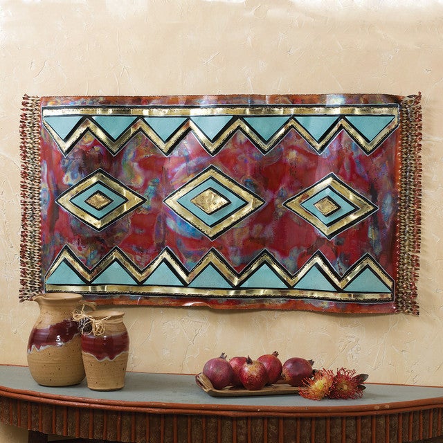 Diamond Sunset Metal Art Wall Hanging