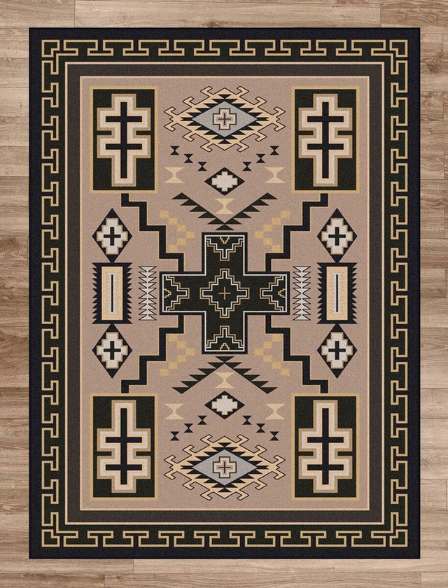 Double Cross Sand Rug - 3 x 4