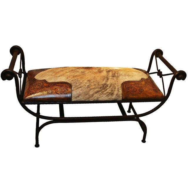 Double Vanity Bench - Hair on Hide