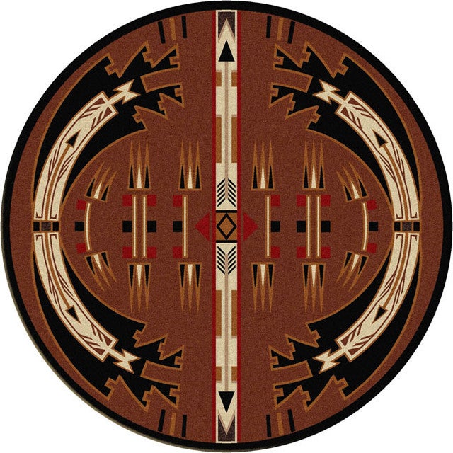 Horse Blanket Brown Rug - 8 Ft. Round