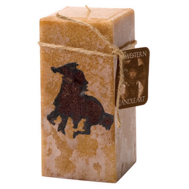 Horse Embedded Pillar Candle