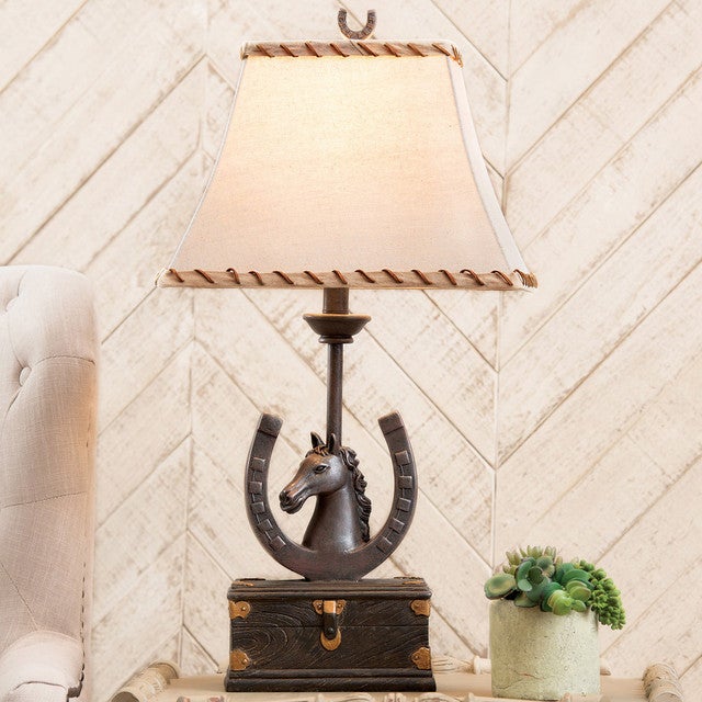 Horseshoe Western Table Lamp