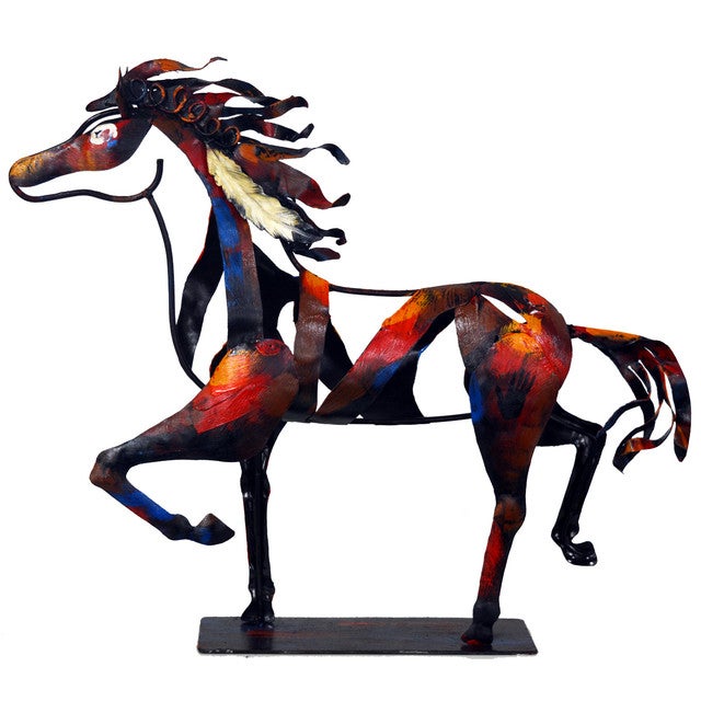 Indian Trotting Horse Sculpture