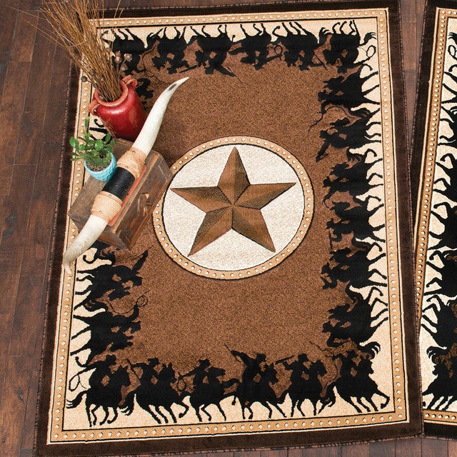 Lone Star Riders Chocolate Rug - 2 x 7