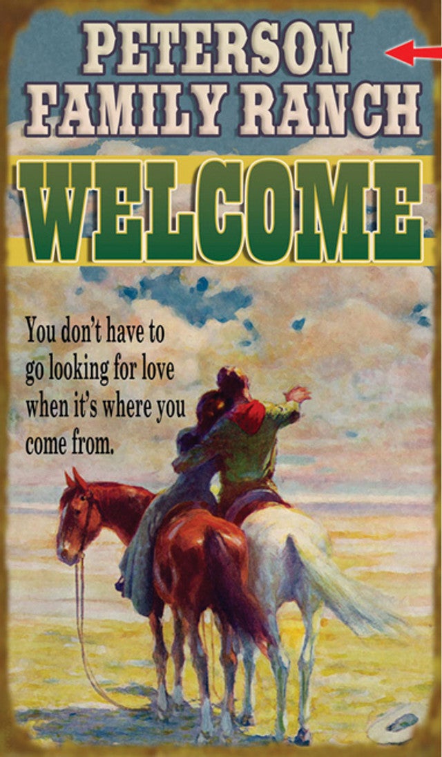 Western Welcome Sign - 14 x 24