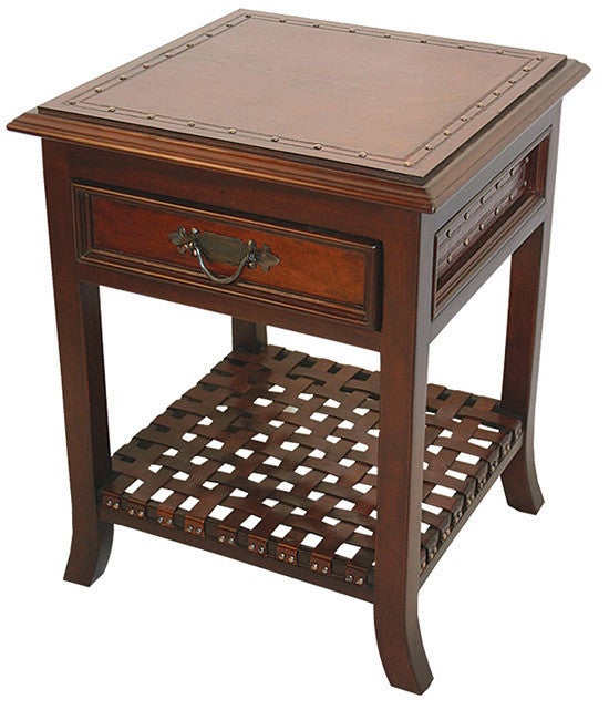 Nightstand with Braided Shelf