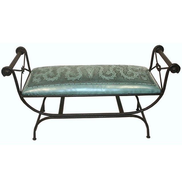 Turquoise Double Vanity Bench