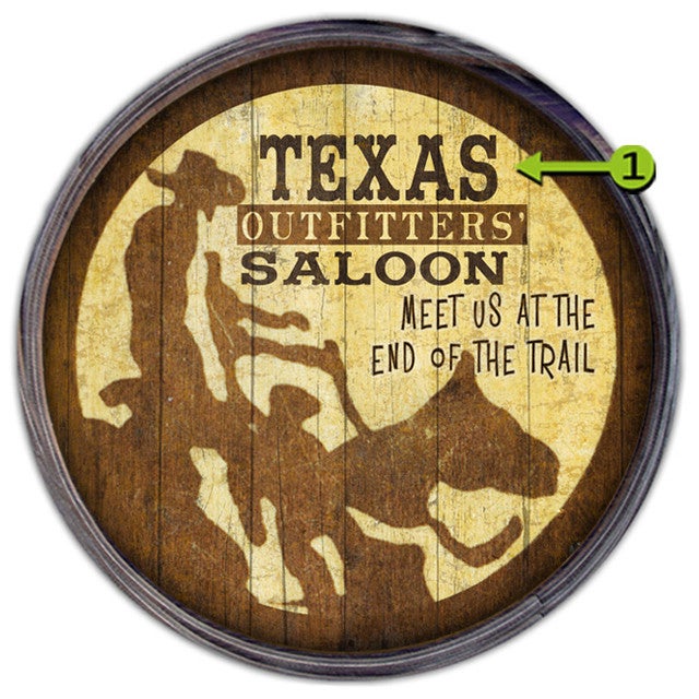 Outfitters Saloon Personalized Barrel End