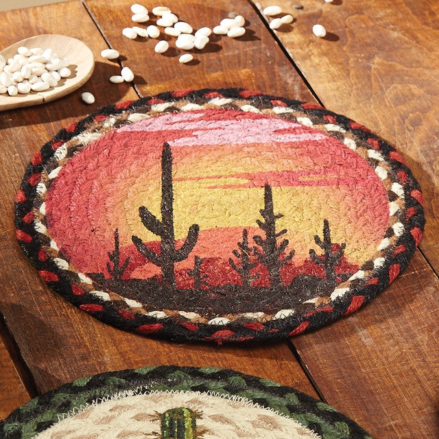 Painted Skies Cactus Jute Trivet- SALE