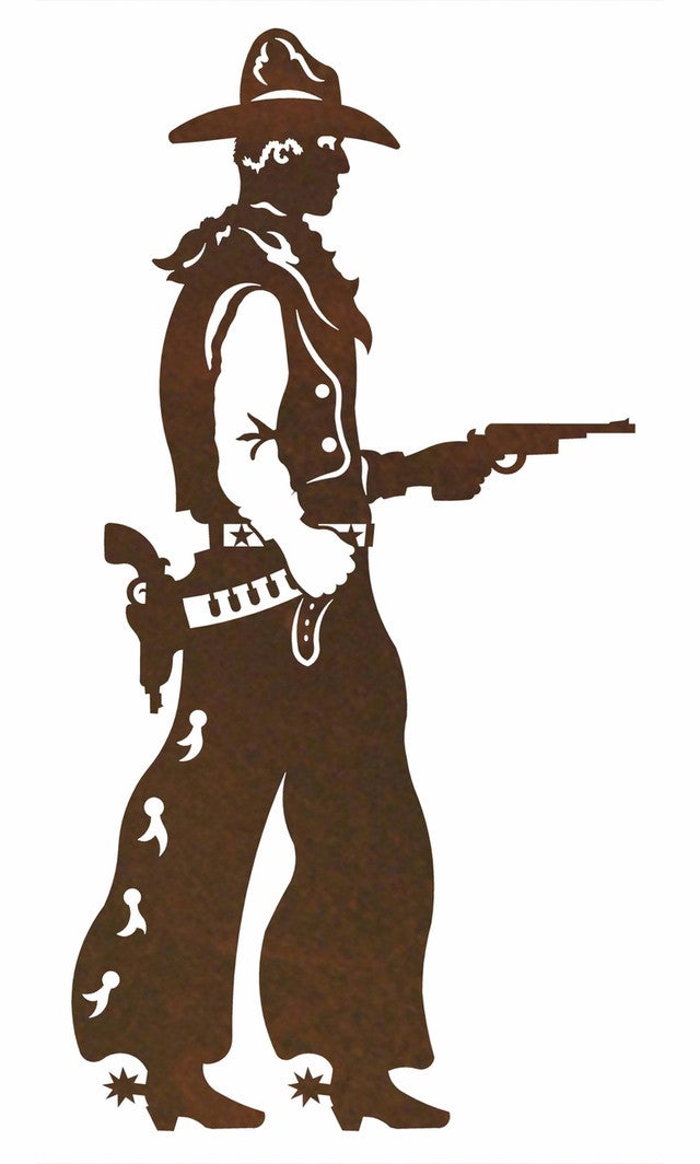 Pistol Cowboy Metal Wall Art