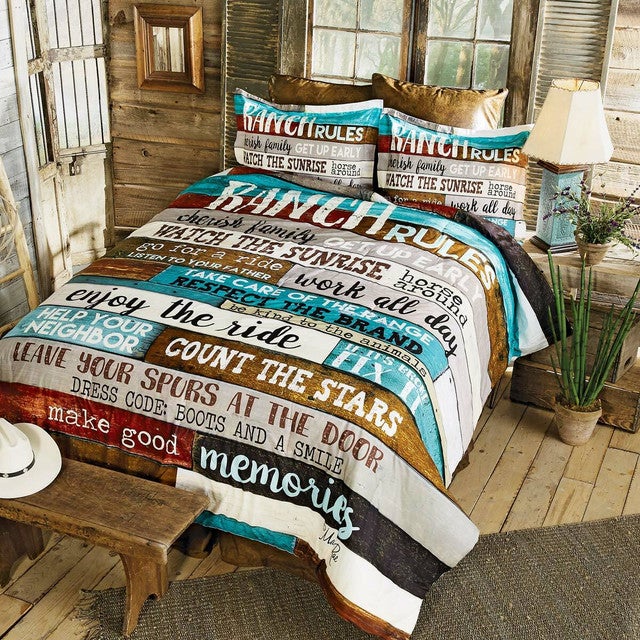 Ranch Commandments Comforter - Queen