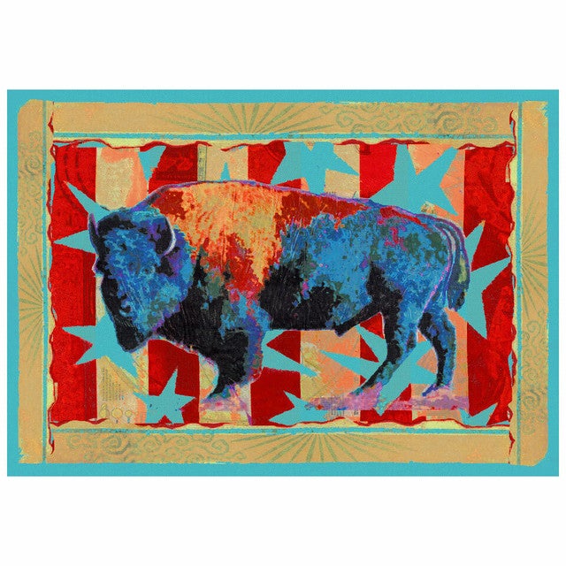 Ruiz Buffalo Stars & Stripes Rug - 3 x 4