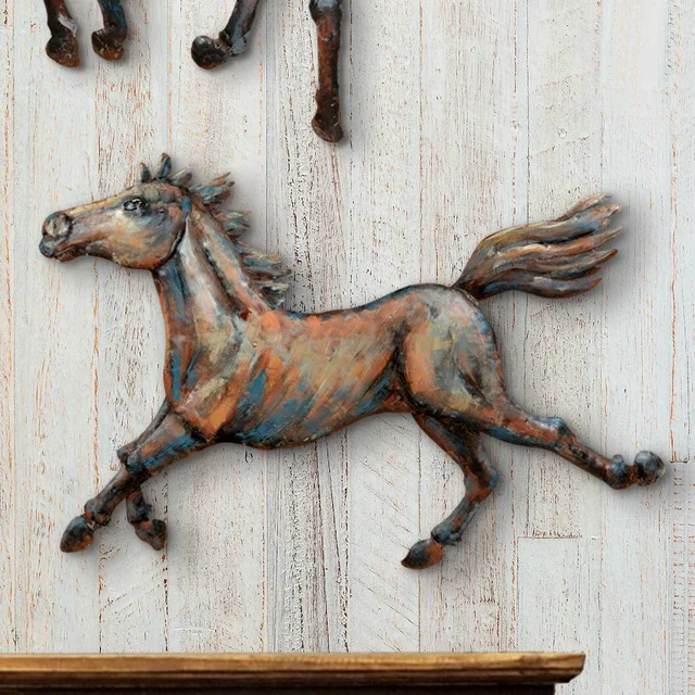 Running Horse 3-D Metal Wall Art II